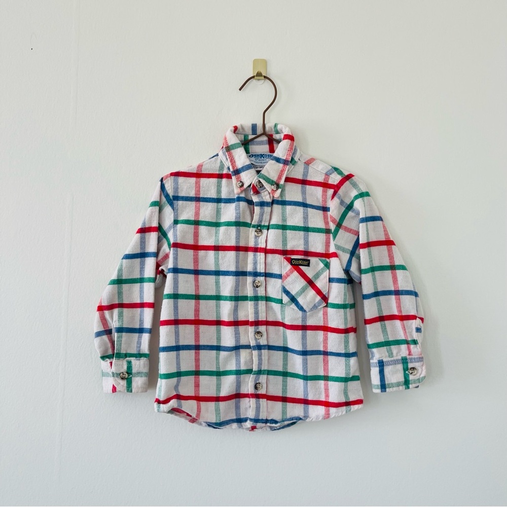 Vintage OshKosh B’gosh Plaid Button Down Shirt